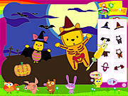 Play Piglet and pooh on halloween Game