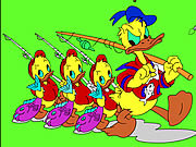 Play Donald and family online coloring Game