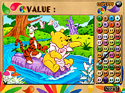 Winnie and friends coloring math game