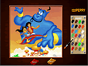 Play Aladdin online coloring Game
