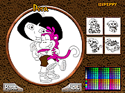 Play Dora online coloring Game