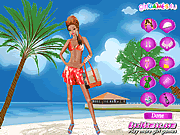 Play Sweet hispanic girl on the beach dress up Game