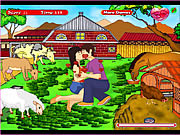 Play Sweet kiss in animal park Game