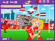 Play Cheerleader first kiss Game