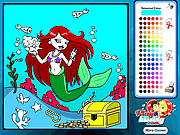 Play Mermaid aquarium coloring Game
