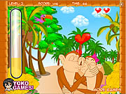 Play Cute monkey kissing Game