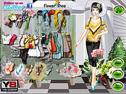 Play Flower store girl dress up Game