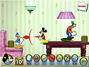 Mickey and friends in pillow fight