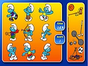 Play Smurfs sports pairs Game