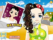 Play Christmas party hair makeover Game