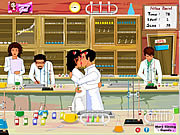 Chemistry lab kissing