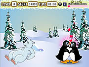 Play Penguin kissing Game