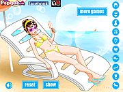 Play Sunbath girl on beach Game