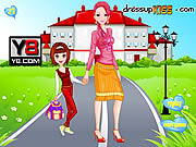 Play Go to school with mother Game