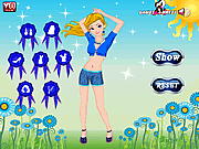 Play Blue girl dress up Game