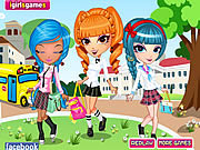 Cutie Trend School Girl Group Dress Up game