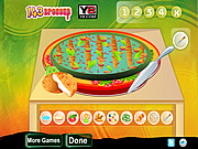 Play Delicious vegetable pizza Game