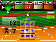 Play Batter s up baseball multiplication Game
