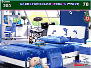Play Kids blue bedroom hidden alphabets Game