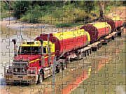 Play Road train truck puzzle Game