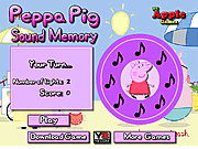 Play Peppa pig sound memory Game