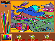 Play Kung fu panda coloring game Game