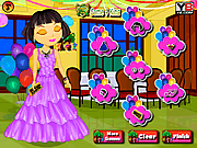 Play Dora fashion party dress up game Game