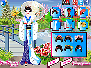 Play Japanese garden geisha dress up Game