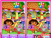 Play 10 differences dora the explorer Game