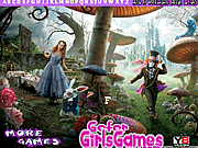 Play Alice in wonderland hidden letters Game