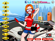 Play Cool girl on motorcycle Game
