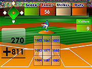 Play Batters up base ball math addition edition Game