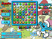 Play Smurfs bejeweled Game
