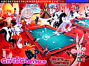 Play Bunny lola daffy snooker pool hidden letters Game
