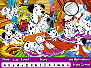 Play 101 dalmatians hidden letters Game