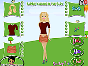 Play Barbie walking in the park Game
