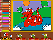 Play Snake coloring Game