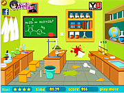 Play Clean up my laboratory Game