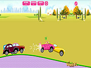 Play Barbie car racing Game