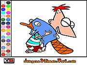Play Colorear perry y phineas Game