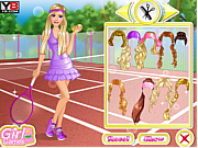Play Barbie tennis girl Game