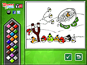 Play Angry birds online coloring game Game