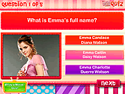 Play Emma watson quiz Game