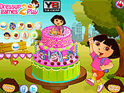 Play Dora birthday- cake decor Game
