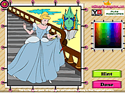 Play Disney princess cinderella coloring Game