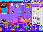 Play Dora kids room cleanup Game