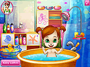 Play Baby bedtime bath Game