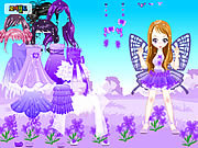 Play Purple butterfly dress up Game