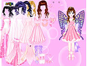 Play Pink butterfly dress up Game