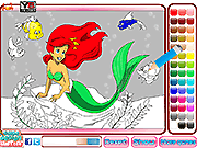 Play Mermaid Ariel Coloring game online - Y8.COM